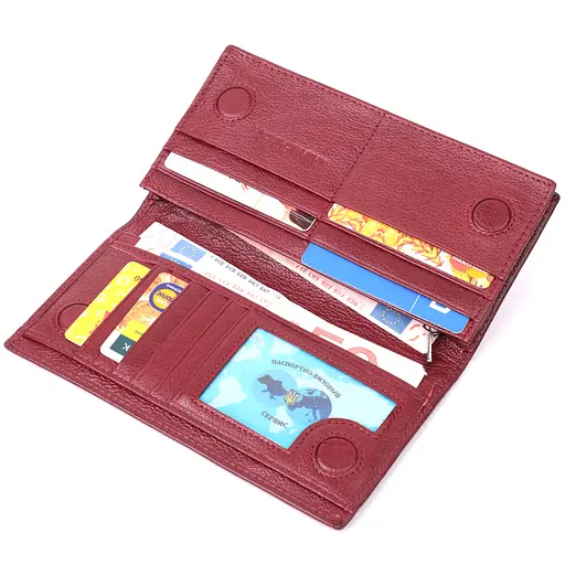 Жіночий шкіряний гаманець ST Leather 9.5х18.5х1.5 см acs0028470 - фото 4