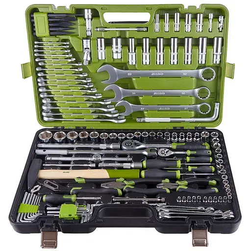 Набір інструментів Alloid універсальний 1/4, 1/2, 127 предметів (NI-4127P) - фото 1