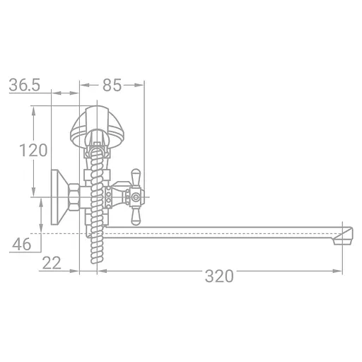 Змішувач для ванни TAU VN-2C260C (9885210) - фото 3