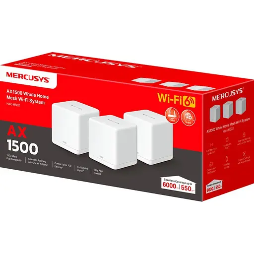Wi-Fi Mesh система Mercusys Halo H60X 3-pack [128288] - фото 3
