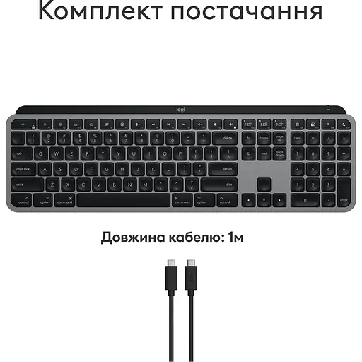 Клавіатура Logitech MX Keys S for Mac Space Grey 920-011637 (138844) - фото 5