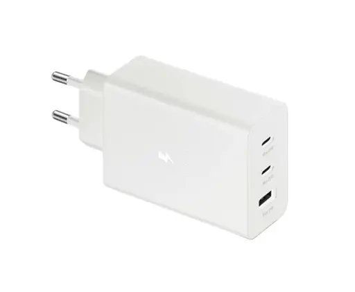 Сетевой зарядный блок Samsung 3 порта 65 Вт + 25 Вт + 15 Вт универсальный блок питания с USB и Type C PD Белый - фото 1