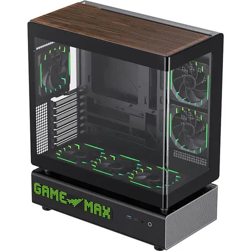 Корпус GameMax N90 из закаленного стекла без блока питания, черный (N90 BG) - фото 4