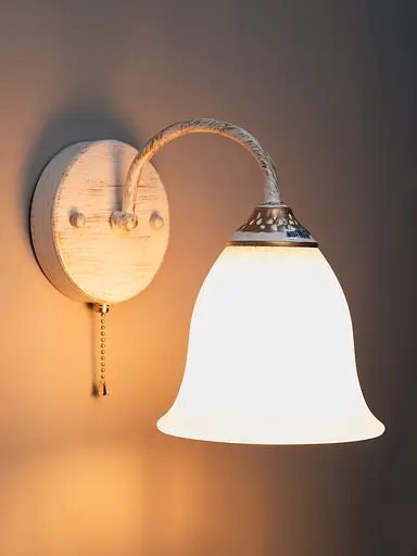 Классическое бра Brille в спальню BKL-690W/1 E27 WT+GD - фото 3