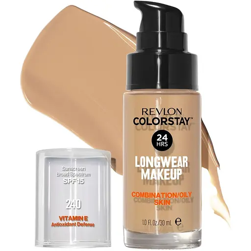 Тональна основа для обличчя Revlon ColorStay Longwear Makeup Combination/Oily skin 240 Medium Beige 30 мл (7265318006) - фото 1