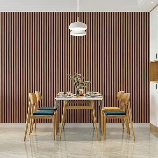 Рейка декоративна Wall Sticker WPC кругла стінова 3000х152х15 мм Каштан SW-00001872 - фото 7