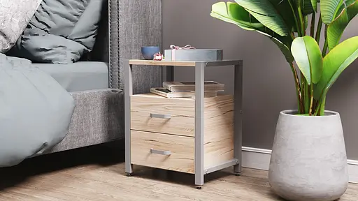 Тумба універсальна Ferrum-decor Вів'єн 2/2 50x41x40 сірий ДСП Дуб Сан-Марино 16мм (FRD-104167) - фото 6