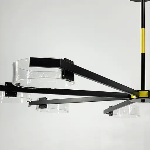 Люстра дизайнерская с акриловыми кругами на 3 режима освещения Line.F J 1828/8 - фото 5