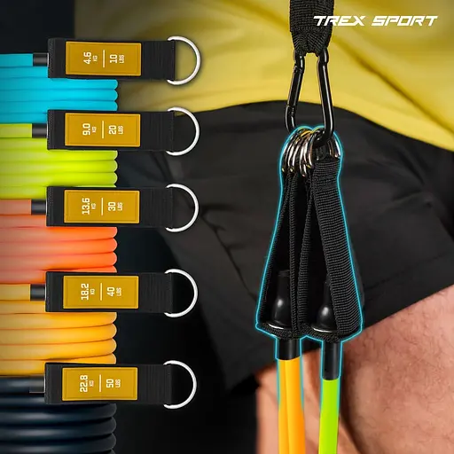Набір резинок з еспандерами Trex Sport TX-050TSV чорний - фото 2