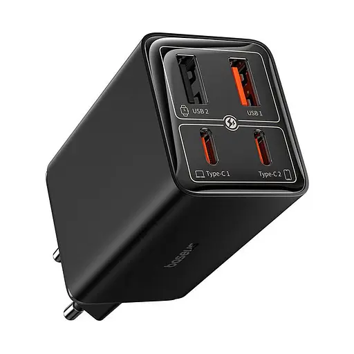 Сетевое зарядное устройство для Baseus GaN6 Pro Fast Charger 2C + 2U 65 W (P10162701113-00) черный - фото 2