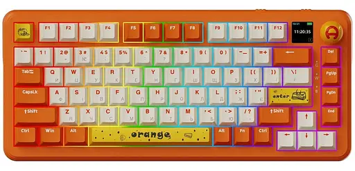 Клавіатура Ajazz AK820 MAX Avocado Switch Orange-White (AK820MAX-AS-OW) - фото 1
