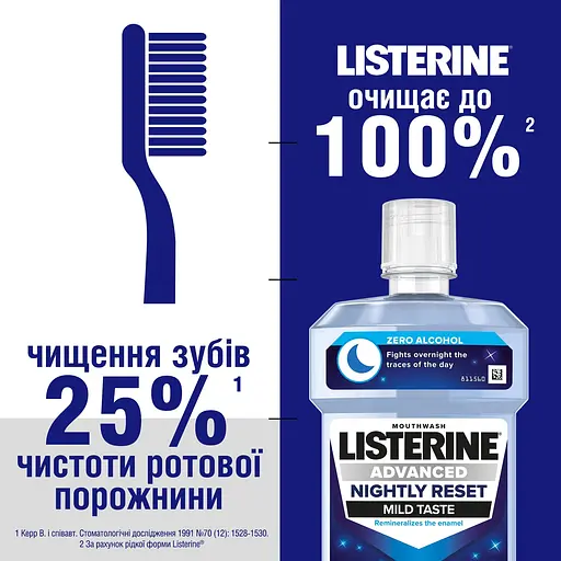 Ополіскувач для ротової порожнини Listerine Нічне відновлення вдосконалений 500 мл - фото 2