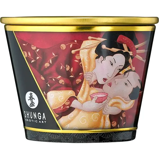 Масажна свічка Shunga Massage Candle полуниця, 170 мл