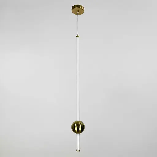 Led светильник в вертикальной форме 90 см с латунным шариком | Line F | Арт. YG517A/900 VL AB - фото 2