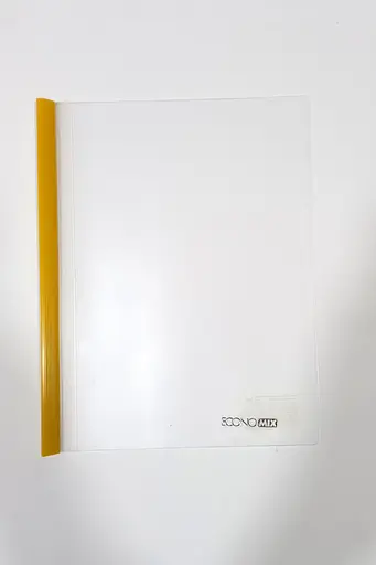 Папка Economix А5 E31261 65л. з пліч. планкою-притиском (4044572312617) Жовтий - фото 1