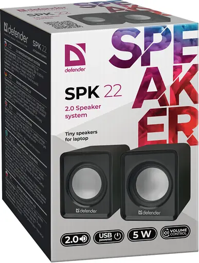 Акустична система Defender SPK 22 2х2,5W USB black (65503) - фото 2