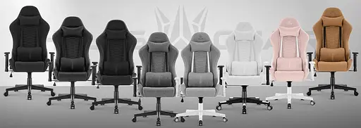 Компьютерное кресло Hell’s HC-2000 Grey-White тканевое - фото 7