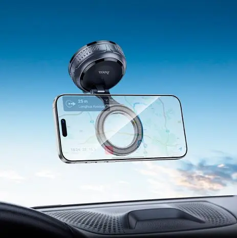 Магнитный универсальный держатель Hoco H92 держатель для телефона в машину и на поверхности Черный - фото 2