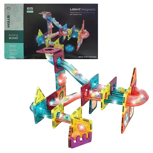Конструктор магнітний DIY Magnetic Building Blocks на 65 деталей (СН1171)