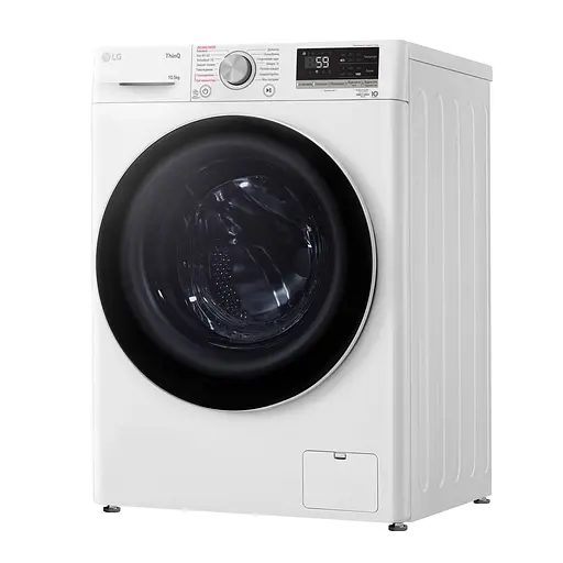 Стиральная машина LG фронтальная 105 кг 1400 A+++ 57 см дисплей пара инвертор белый - фото 5
