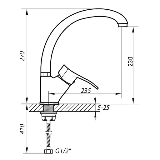 Смеситель для кухни Zerix DYU 135 ZX0023 Хром - фото 2