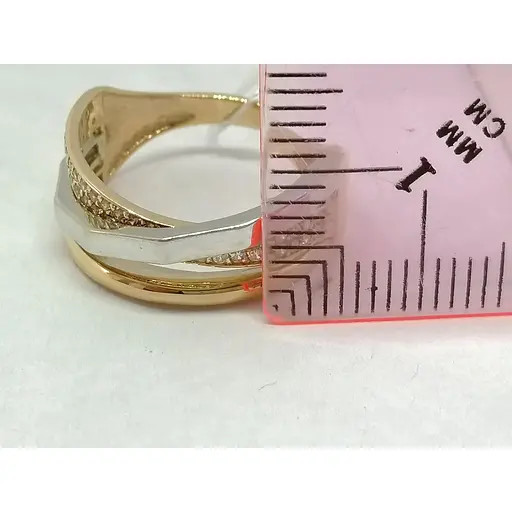 Золоте кільце Імперія золота з фіанітами. КВ1204КИ 17,5 - фото 5