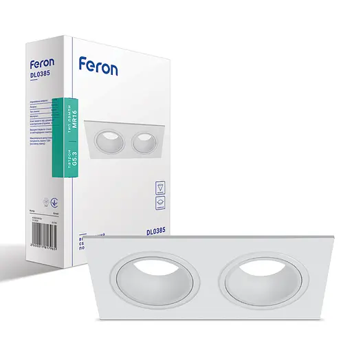Вбудований поворотний світильник Feron DL0385 під лампу білий - фото 1