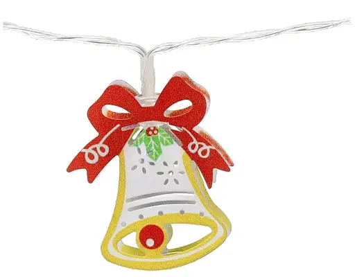 Гирлянда Chomik Новогодние атрибуты 10LED теплый белый на батарейках (LED4024) - фото 3