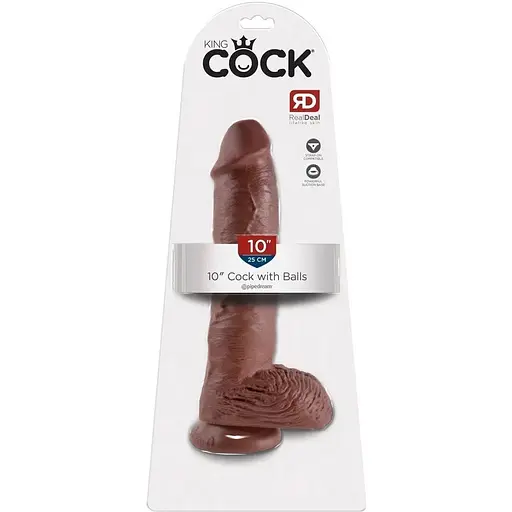 Фаллоимитатор King Cock With Balls 26.7 см коричневый