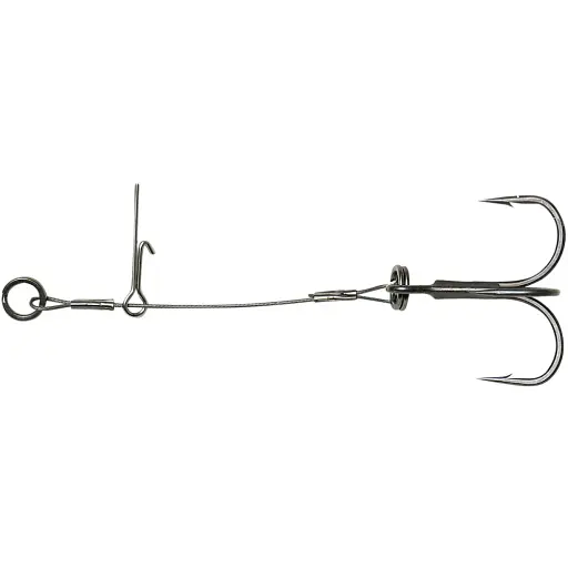 Оснастка Savage Gear Carbon49 T-Treble Spike Stingers #2/0 (2 шт/уп.) - фото 2