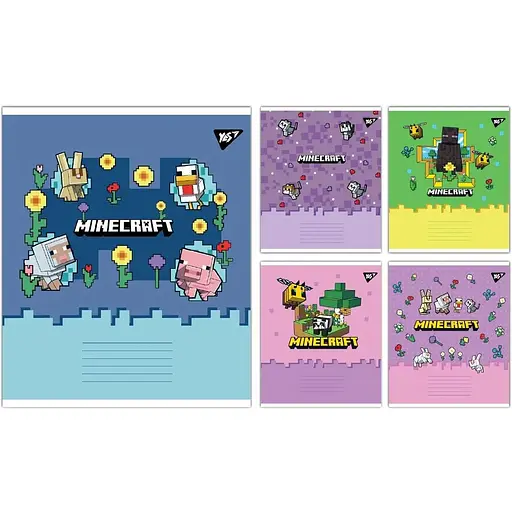 Зошит учнівський "Minecraft Spring" Yes 767590 12 аркушів 1 шт. в асортименті - фото 1