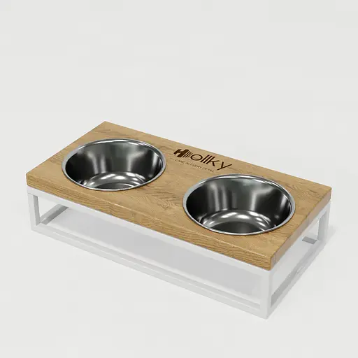 Hollky Base S — миски на підставці для маленьких собак та котів (2 × 0,45 л) - фото 2