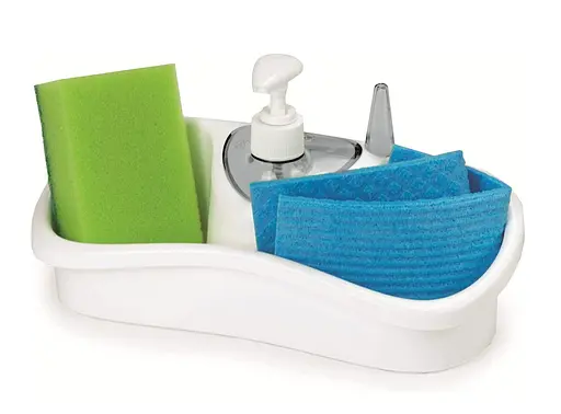 Кухонный аксессуар с емкостью для хранения и жидкого мыла Snips, белый - фото 3