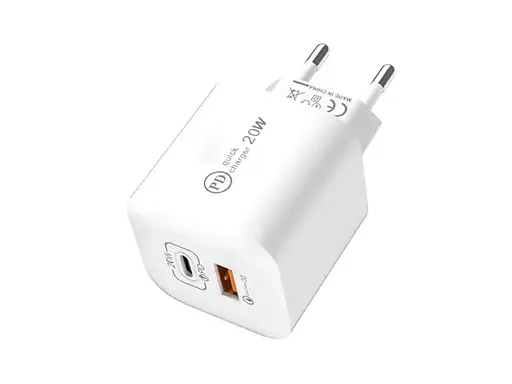 Зарядний адаптер блок на 2 виходи APD-180 20 W USB-A + USB C - фото 1