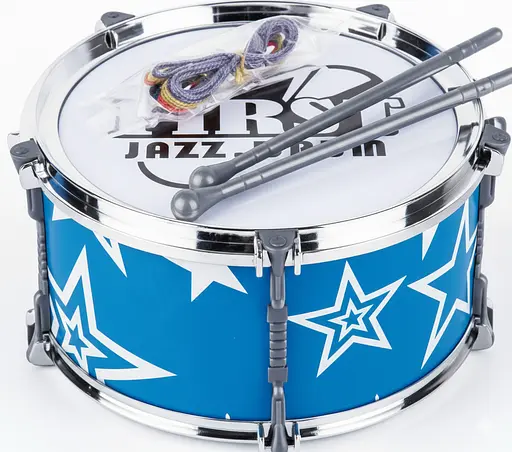 Іграшковий барабан для дітей  2251, синій, 27×22×29 см – з паличками та ремінцем, у пакеті