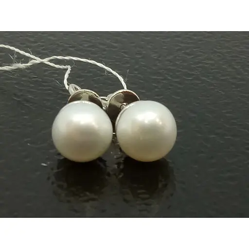 Золоті сережки-пуссети Імперія золота з перлами. СП032(2)БІ - фото 2