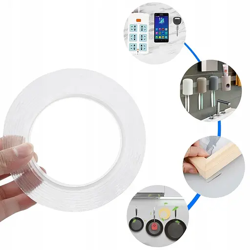 Клейка стрічка Supretto прозора водонепроникна 5 см x 5 м (8152) - фото 4