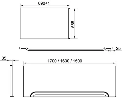 Панель для ванни Ravak Chrome 150 CZ72100A00 - фото 2