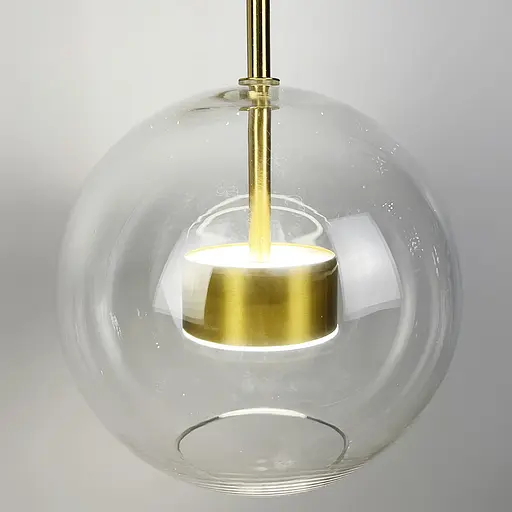 Повітряний стіновий світильник Ø20 см із латунною основою | Арт. W 397-200 AB+CL | Line F - фото 6