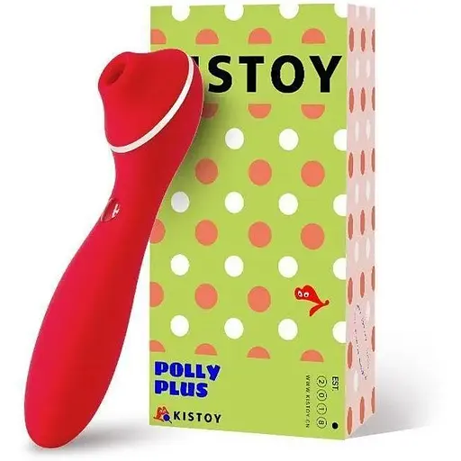 Вакуумный вибратор KisToy Polly Plus Violet Red - фото 4