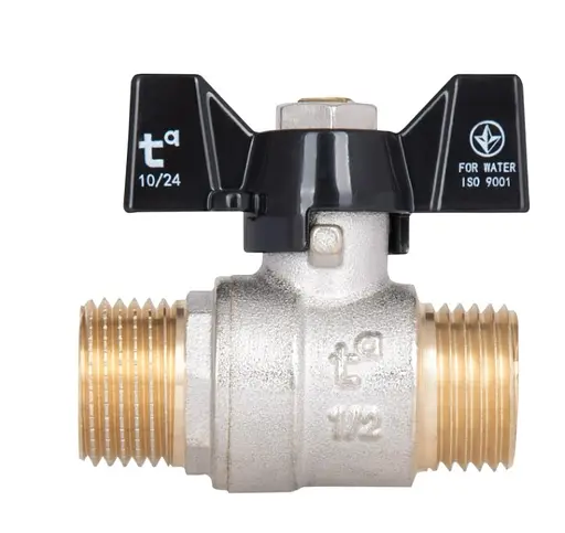 Кран шаровой Thermo Alliance Base 1/2" НН прямой, PN40, бабочка SD606W15 - фото 3