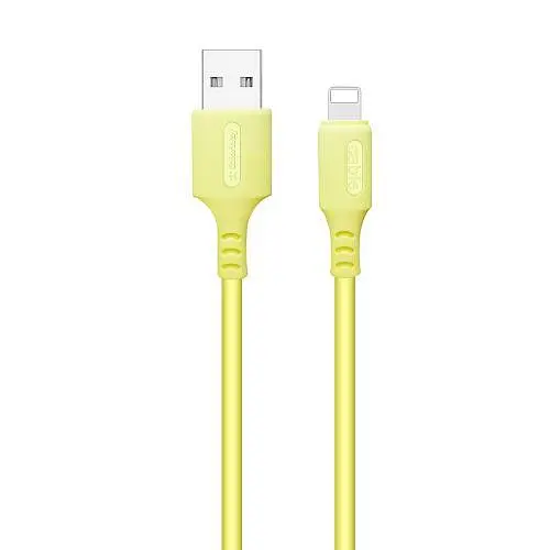 Кабель USB AM - Lightning, 1 м, жовтий, ColorWay, 2.4A (CW-CBUL043-Y) - фото 1