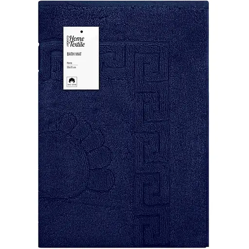 Килимок для ніг махровий Ardesto Home 50х70 см 100% бавовна темно-синій (ART2557NA)  - фото 1