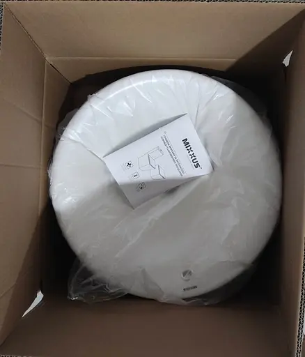 Умивальник врізний на стільницю Mixxus Premium Topper-1601 470x470x180 мм з переливом MP6571, Білий - фото 2