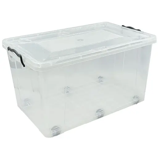Контейнер Irak Plastik Hide прямокутний 50 л на колесах прозорий (00-00004667)