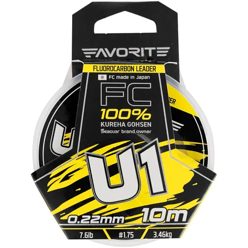 Флюорокарбон Favorite U1 FC 10 м 1.75/0.22 мм 7.6 lb/3.46 кг - фото 2