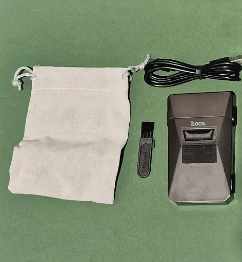 Металева електробритва-шейвер Hoco HP31 (Подвійна сітка, Акумуляторна, Premium Metal) - фото 8