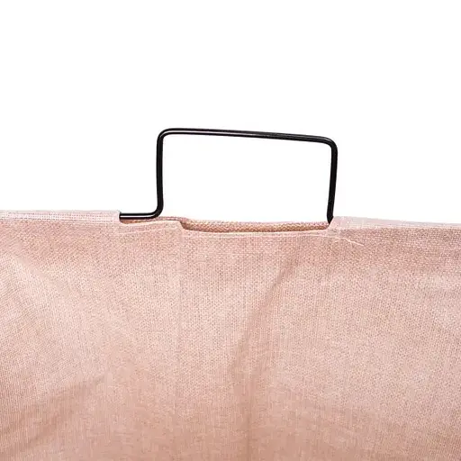 Кошик для білизни Yiwu HP-41-11BE з алюмінієвим каркасом 36х32х52 см бежевий - фото 4