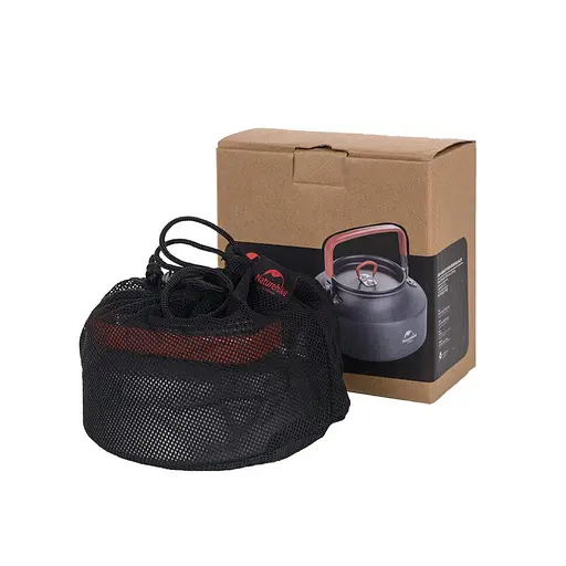Туристический чайник Naturehike NH17C020-H из алюминия 1.1л (Серый) - фото 3