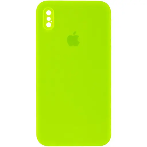 Чехол Epik Silicone Case Square Full Camera Protective AA для Apple iPhone X/XS 5.8 Салатовый/Neon green